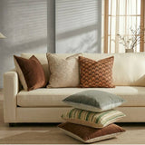 Scallop Cushion 55cm - Rust/Brown