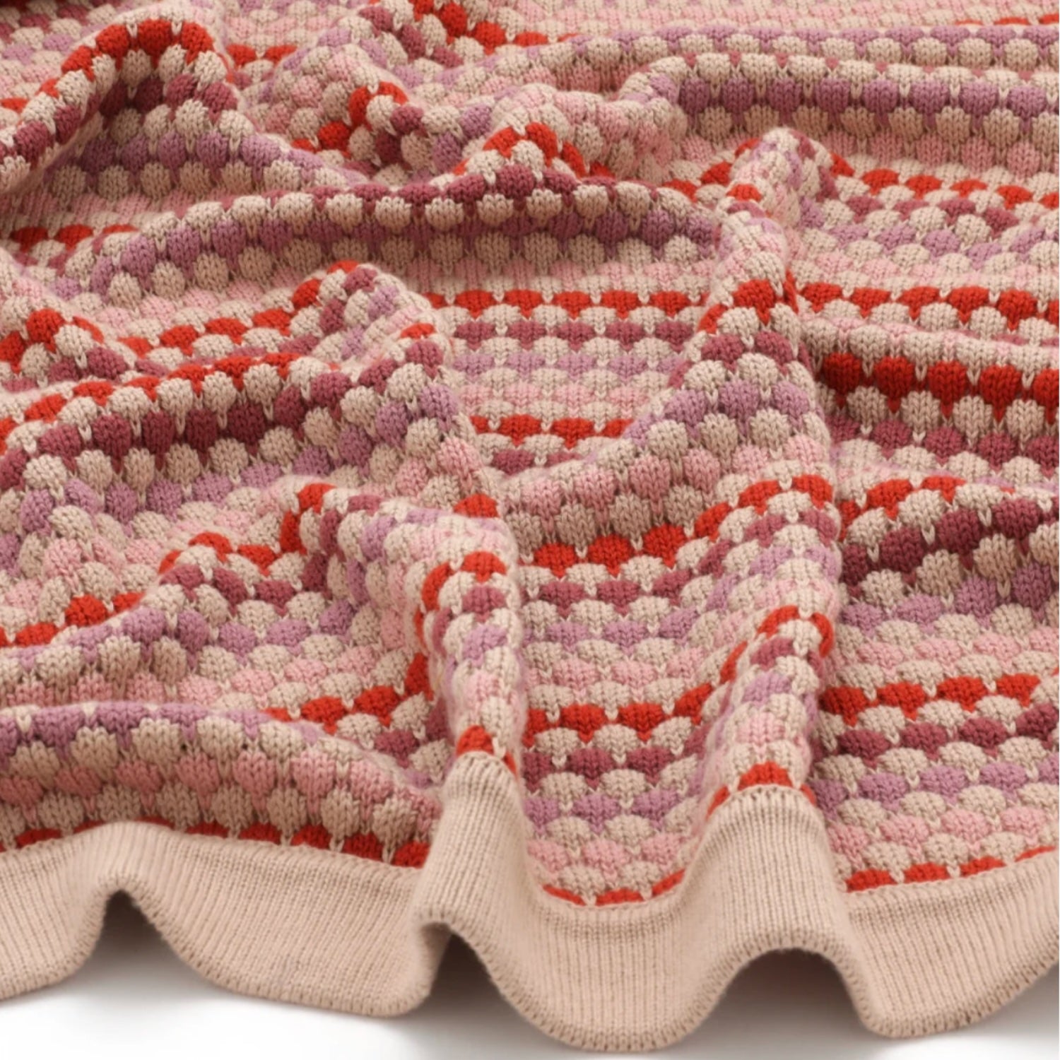 Confetti Stripe Baby Blanket - Pink