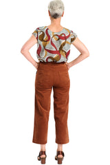 Peggy Sue Velvet Pant - Caramel