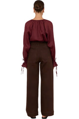 Lucy Patch Pant - Chocolate