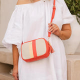 Ginger Canvas Crossbody - Cream/Peach