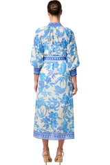 Carmen Maxi Dress - Azure Mosaic