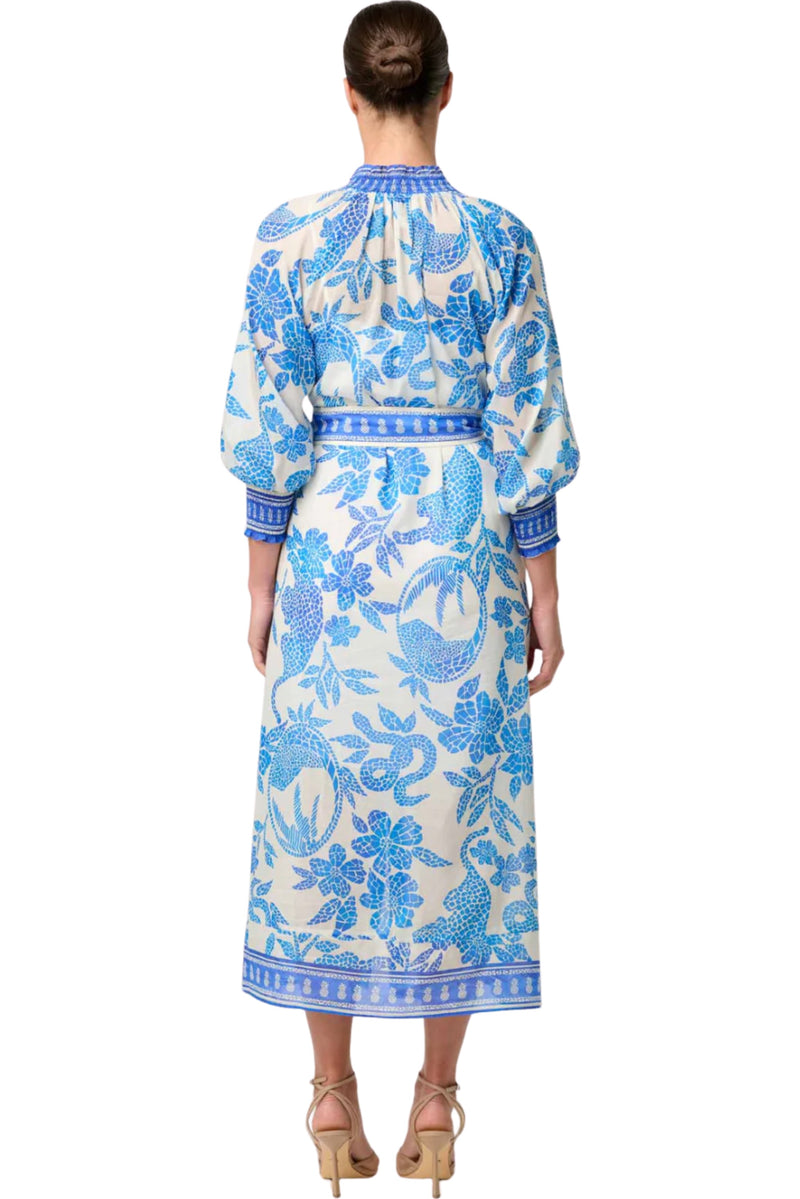 Carmen Maxi Dress - Azure Mosaic