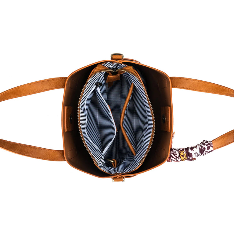 Amelie 2 pc Handbag - Tan