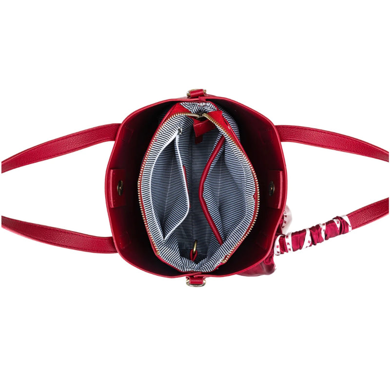 Amelie 2 pc Handbag - Deep Red