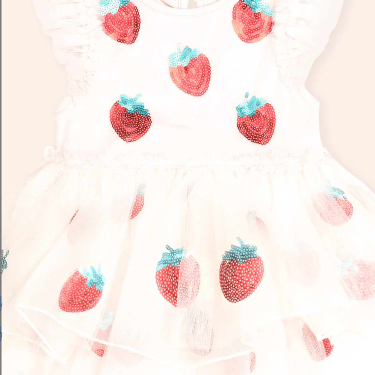 Sequin Strawberry Tulle Dress