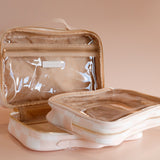 Salmon Check Cosmetic Bag