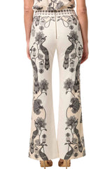 Leandro Lace Trim Pant - Imperial Stone