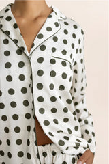 Carlotta Satin Spot PJ - Olive
