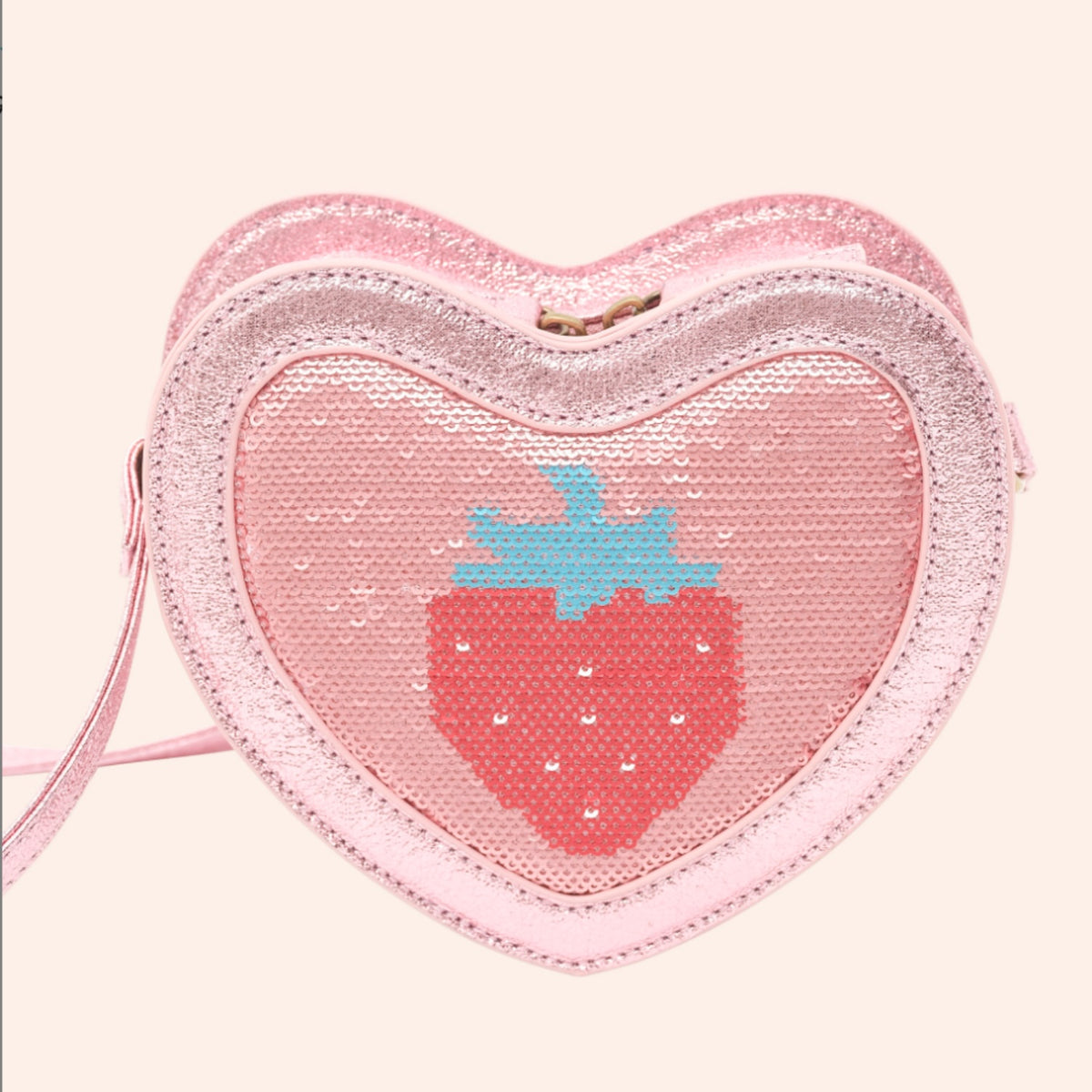 Strawberry Sequin Heart Bag
