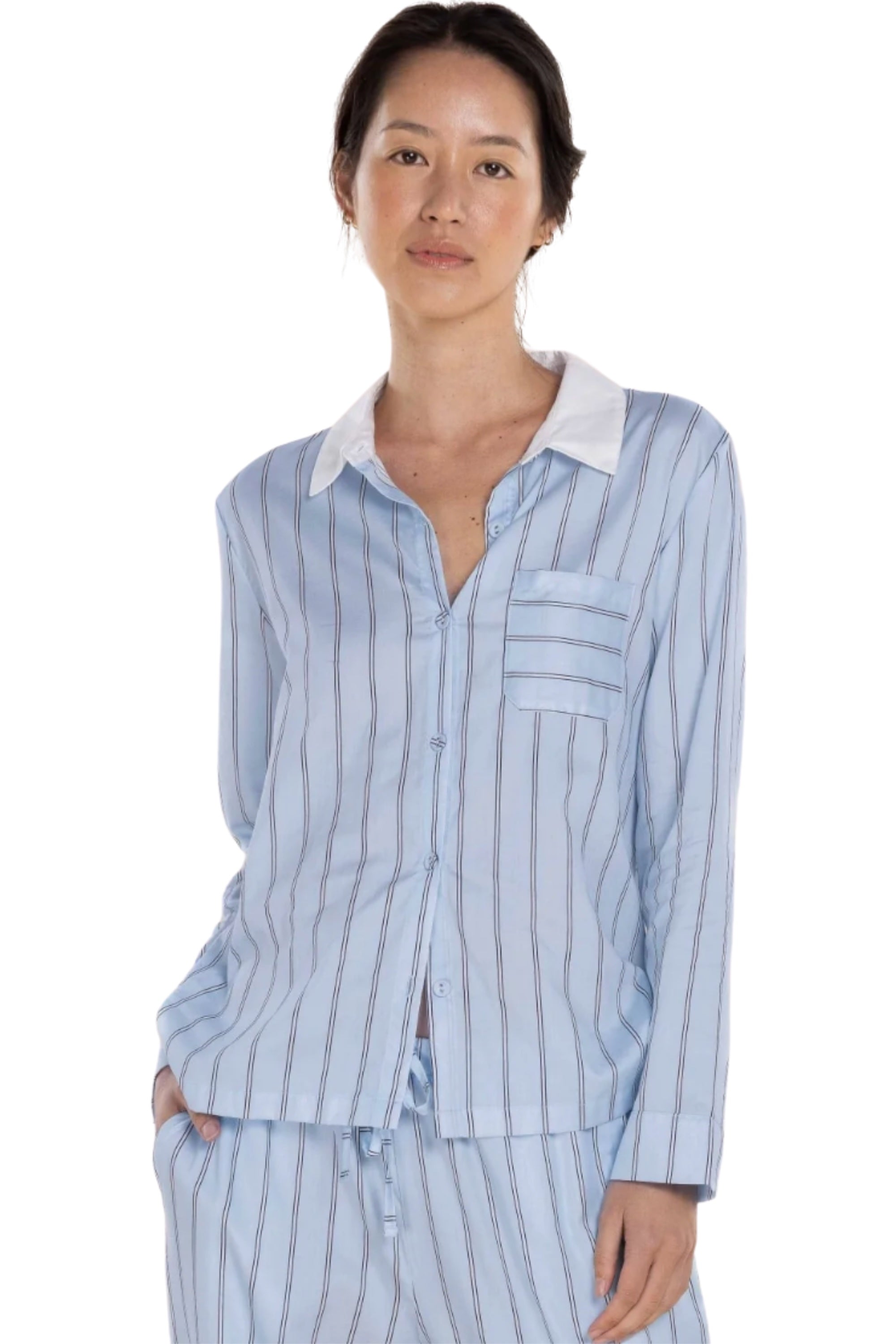 Belinda Long PJ Set - Blue Stripe