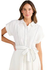 Cordelia Dress - White Linen