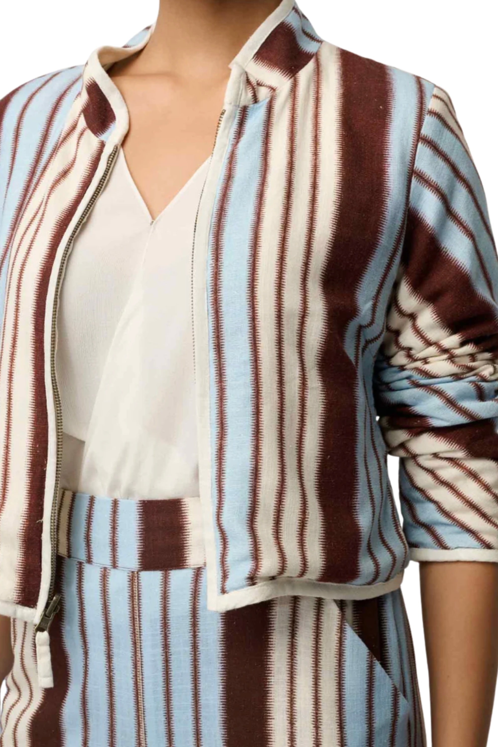 Delray  Linen Jacket - Nautilius Bloom