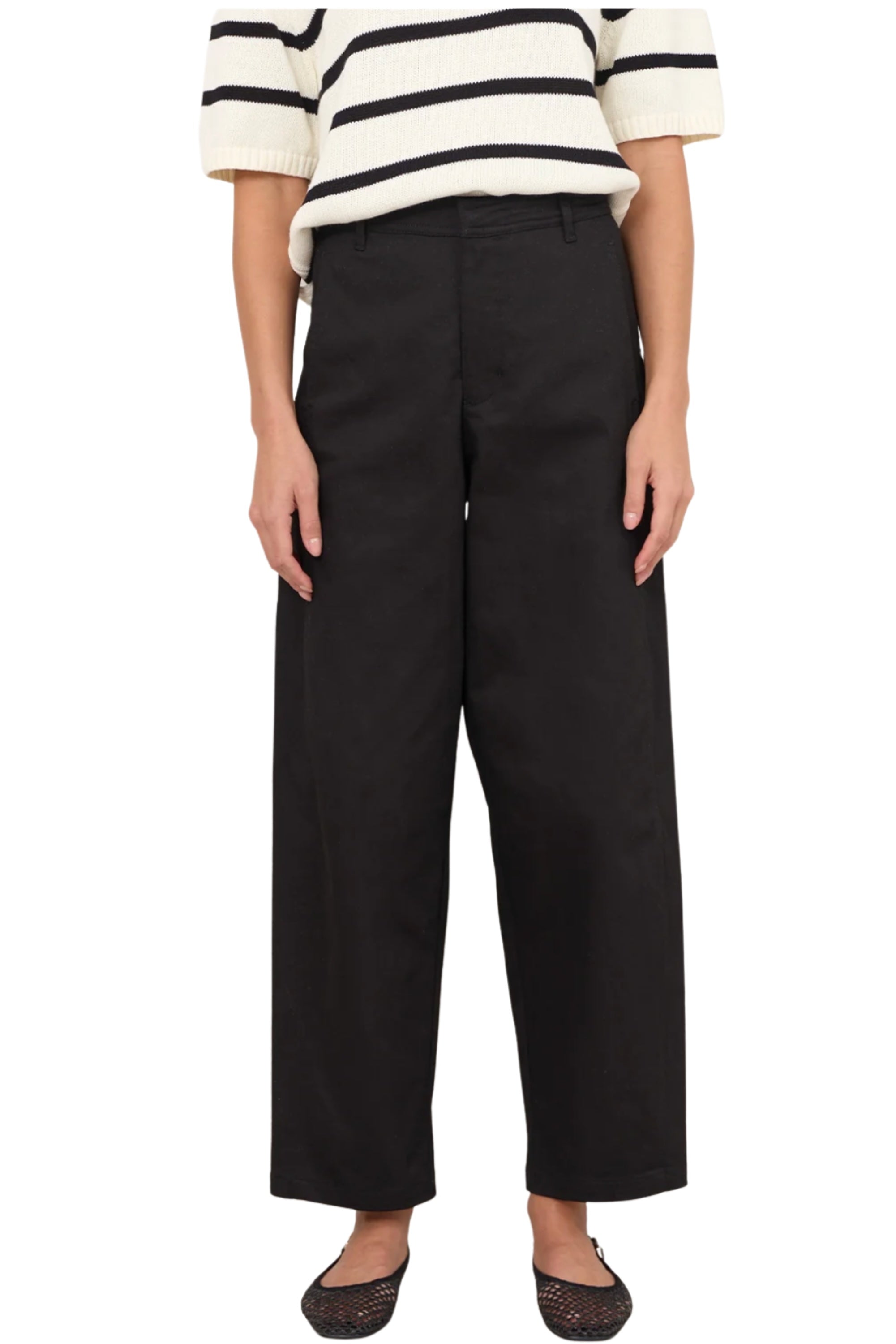 Hollis Barrel Leg Pant - Black