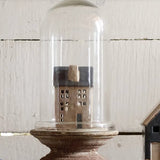 Tea Light House Blue Roof