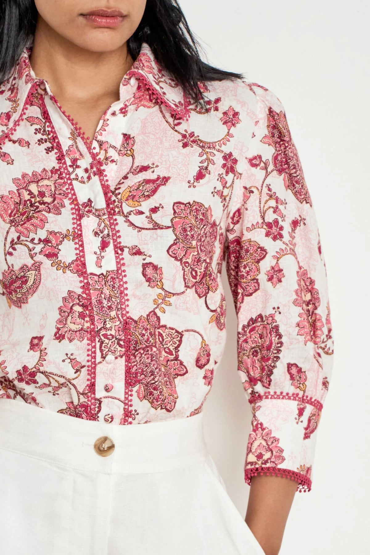 Serenade Top - Rose Paisley