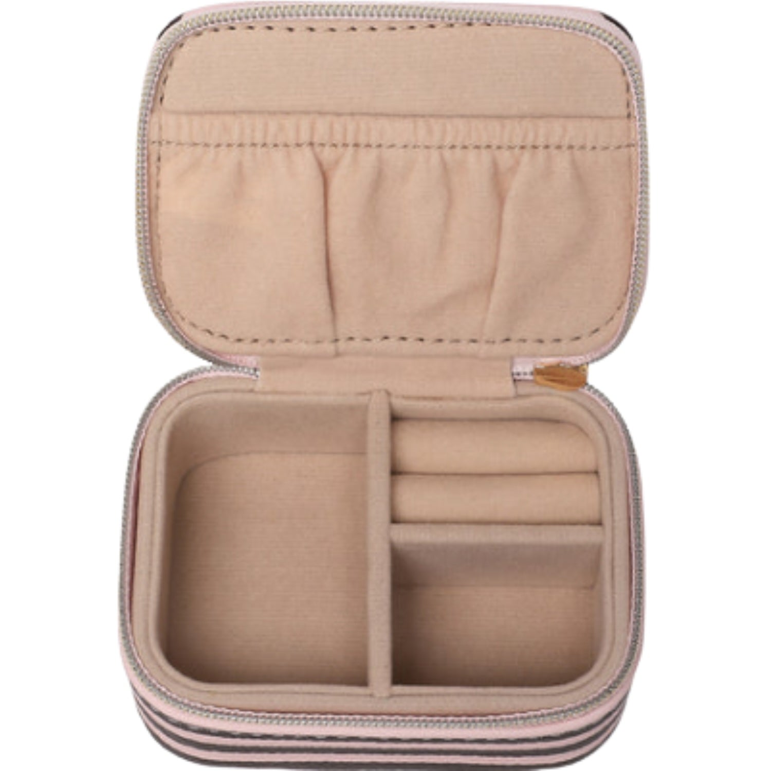 Suzie Stripe Jewellery Box - Pink/Choc