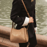 Steffie Suede Mini Tote - Honey