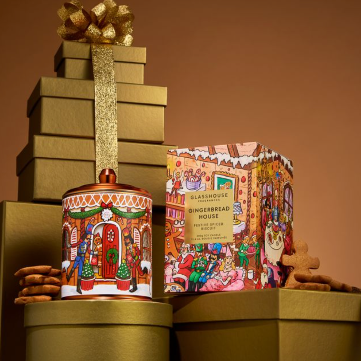 380g Candle - Gingerbread House 26