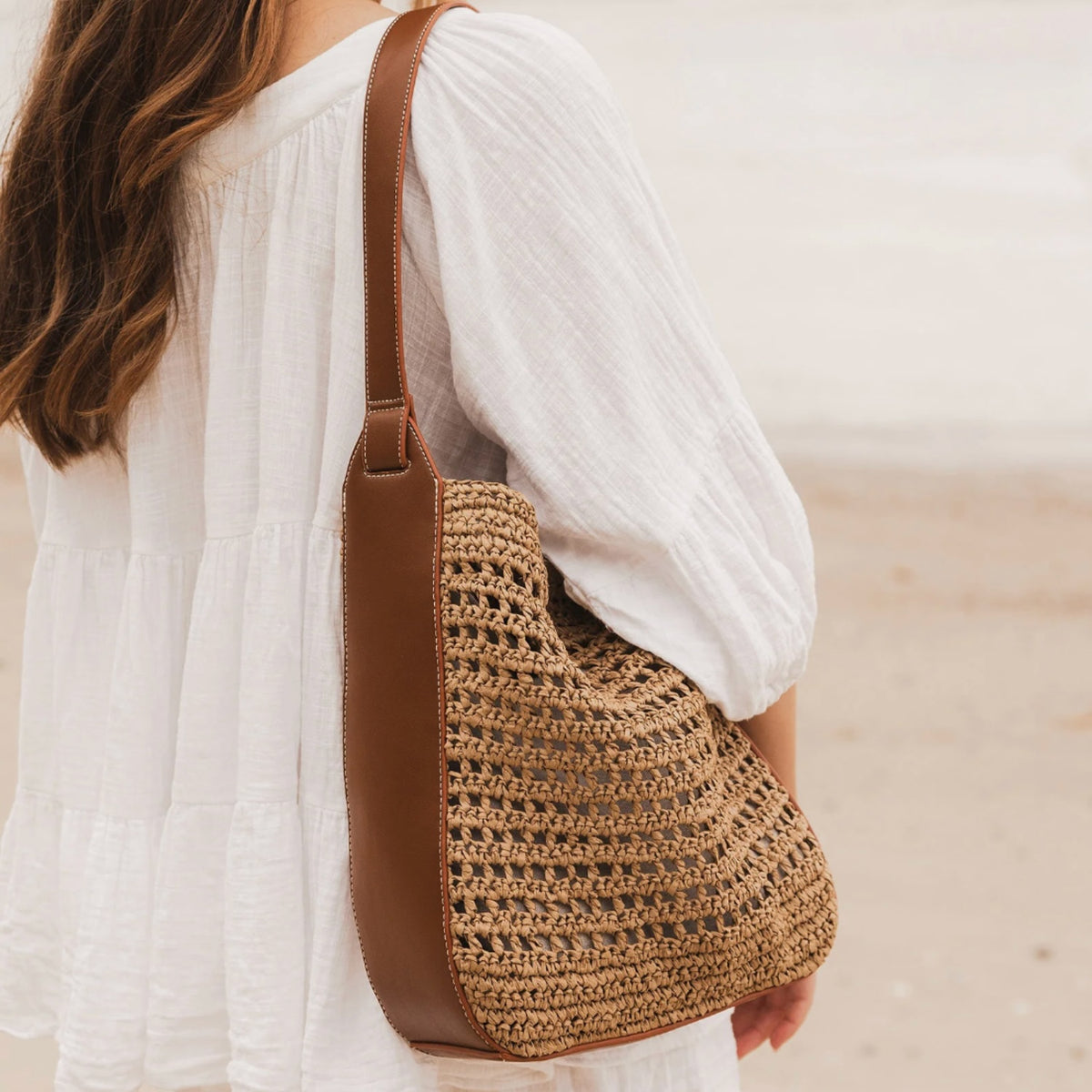 Louisa Shoulder Bag - Nat/Tan