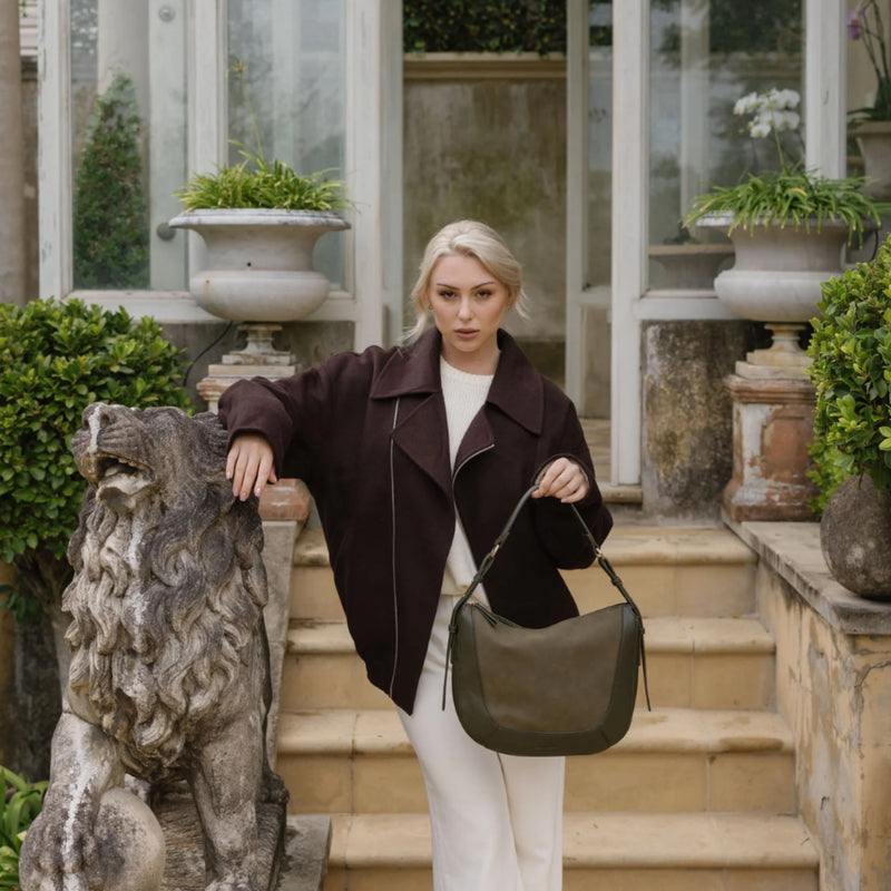 Fleur Handbag - Dark Olive
