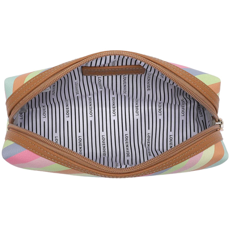 Brianna Makeup Bag - Pastel Stripe