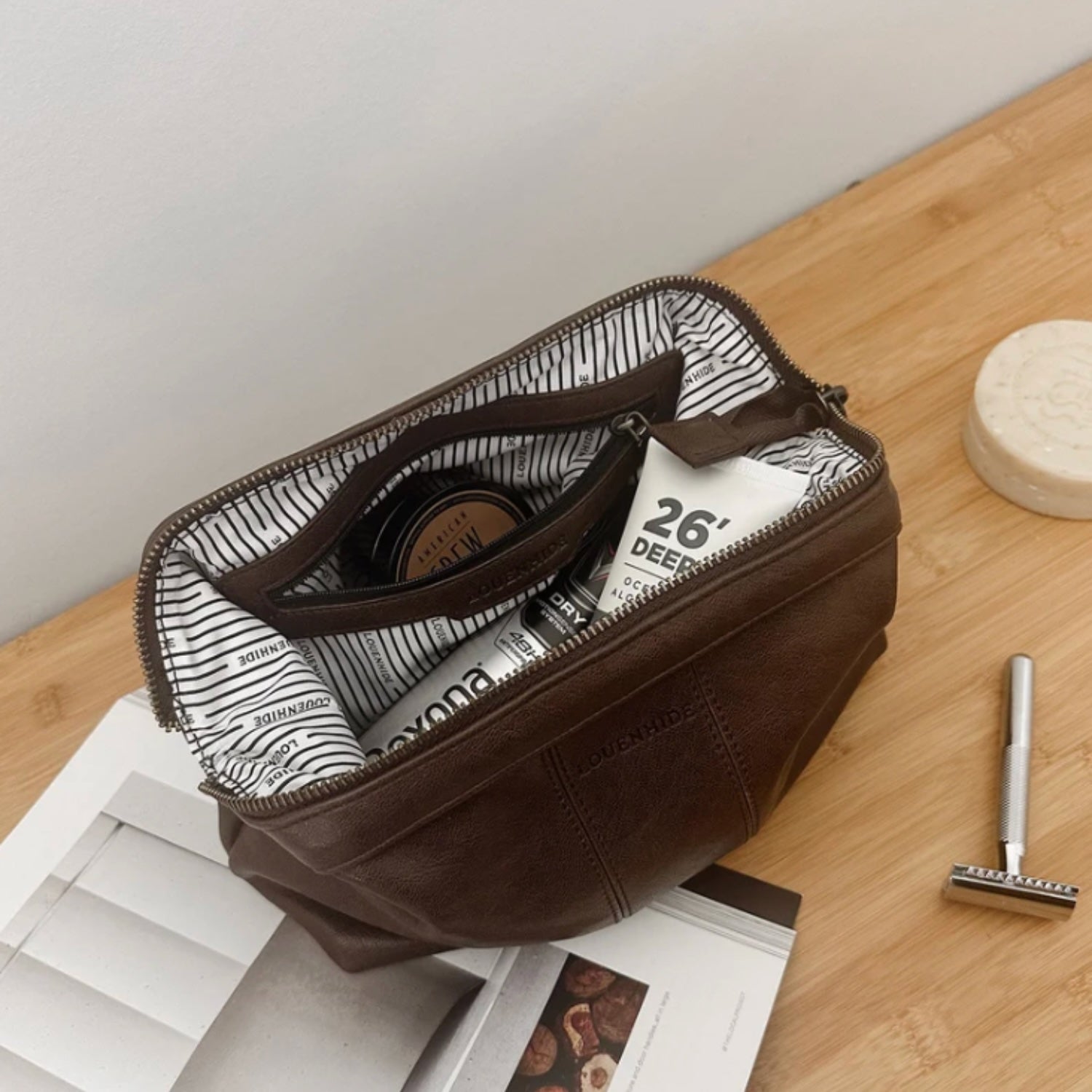 Albie Cosmetic Case - Chocolate