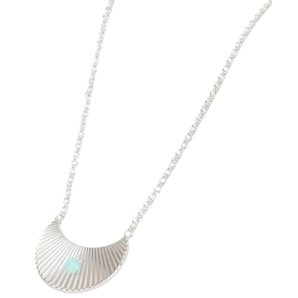 Moonbeam Necklace - Silver/Green Amazonite