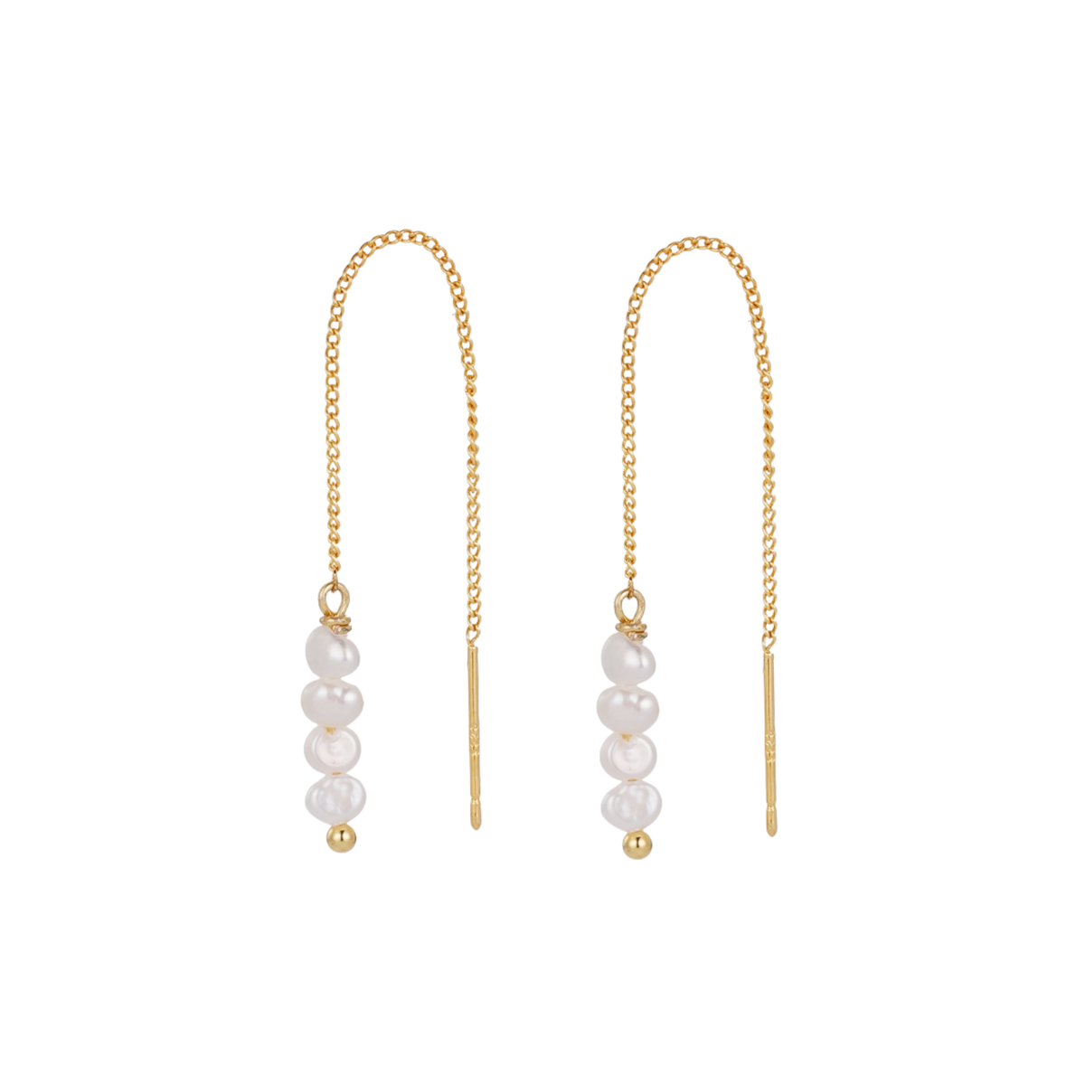 Scarlette Thread Earrings- Gold