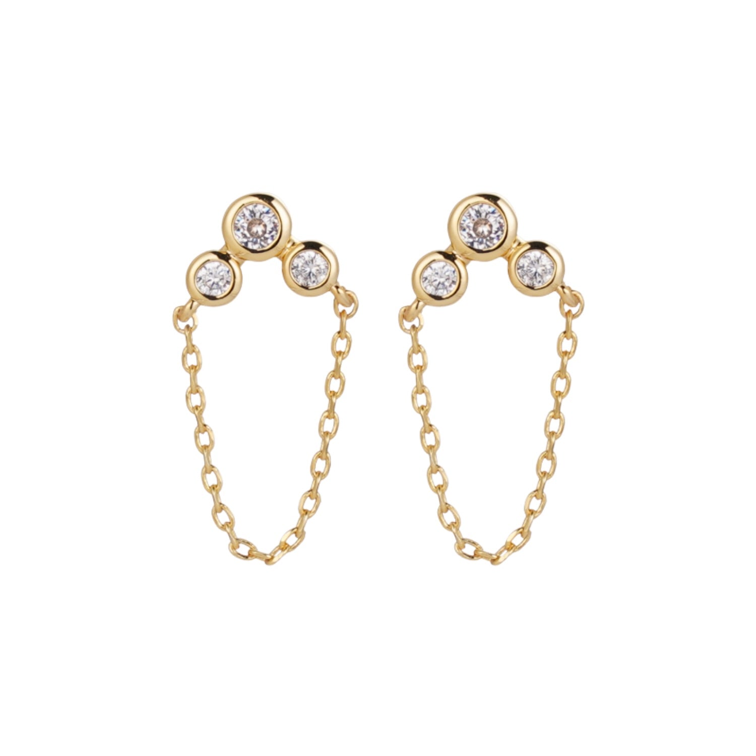 Tia Stud Earrings - Gold