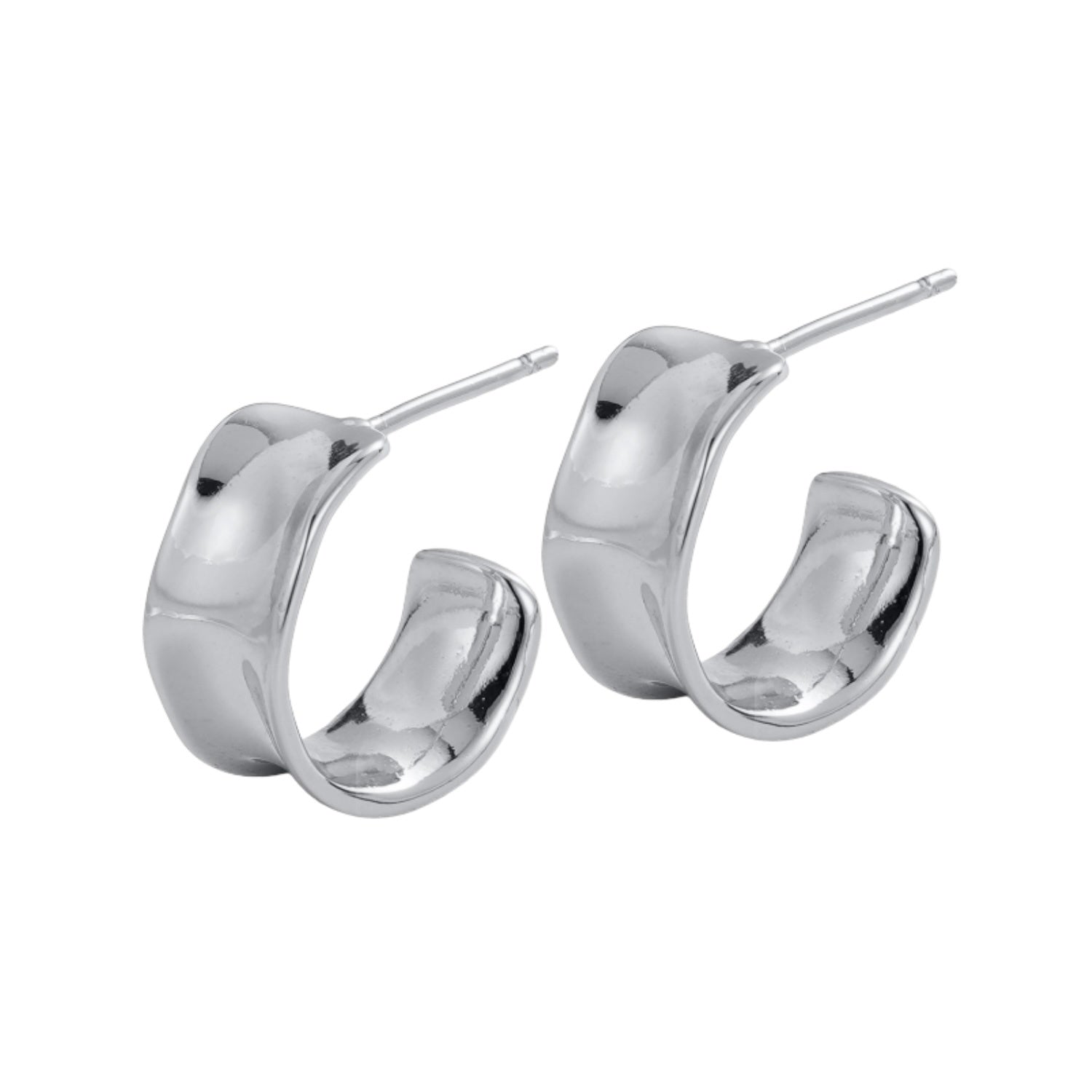 Nina Hoop Earrings - Silver