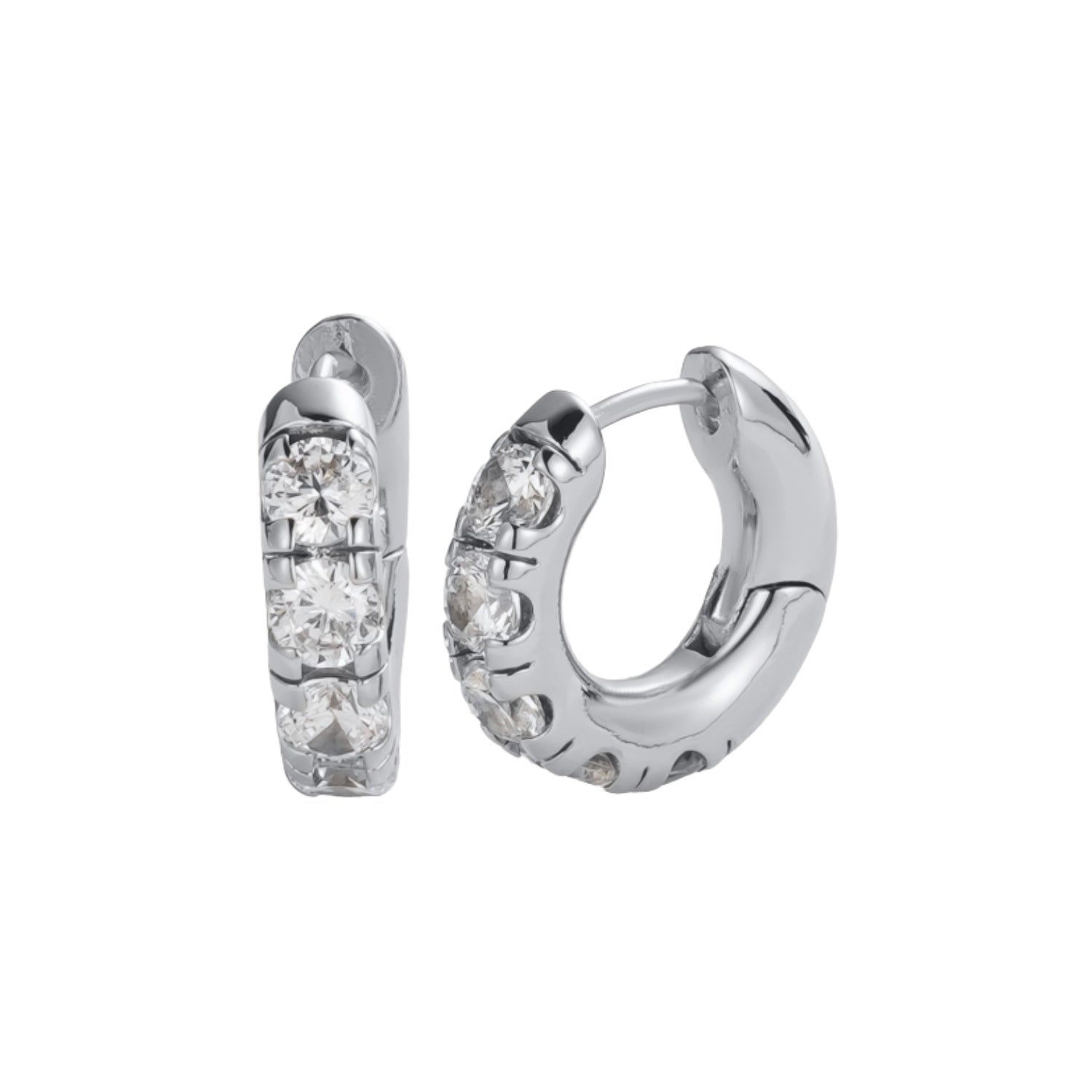 Hope Hoop Earrings - Silver