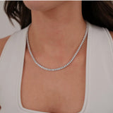 Dani Tennis Necklace - Silver