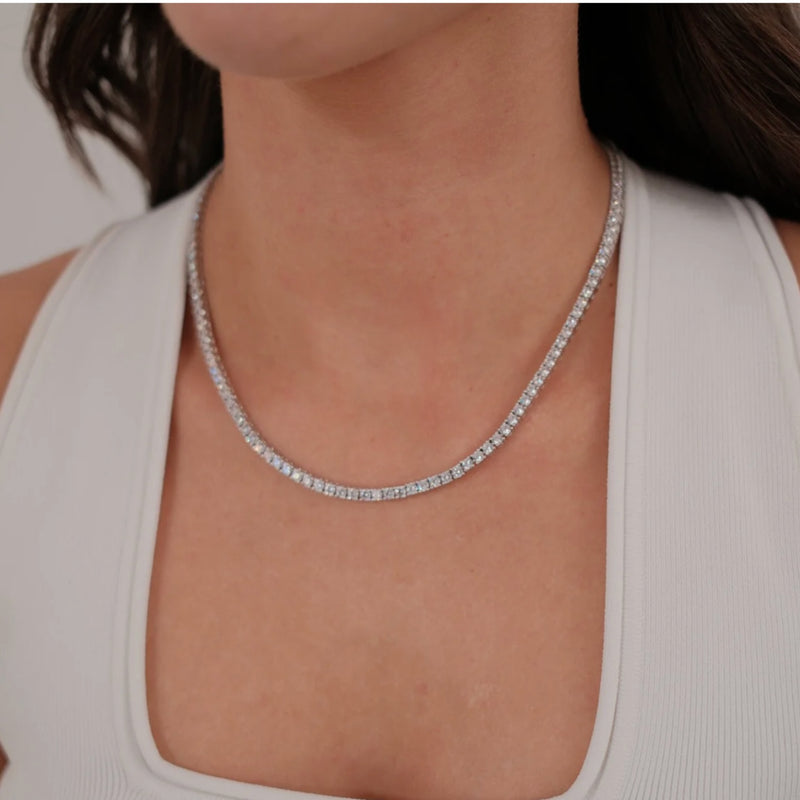 Dani Tennis Necklace - Silver