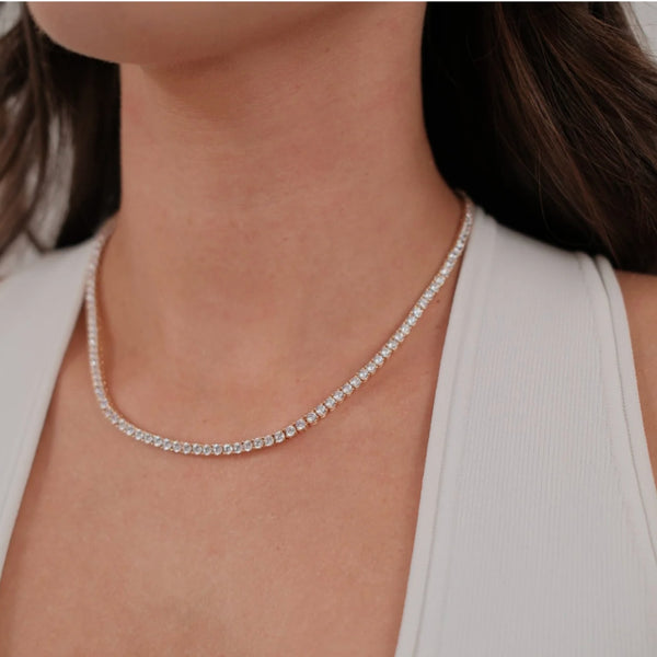 Dani Tennis Necklace - Gold