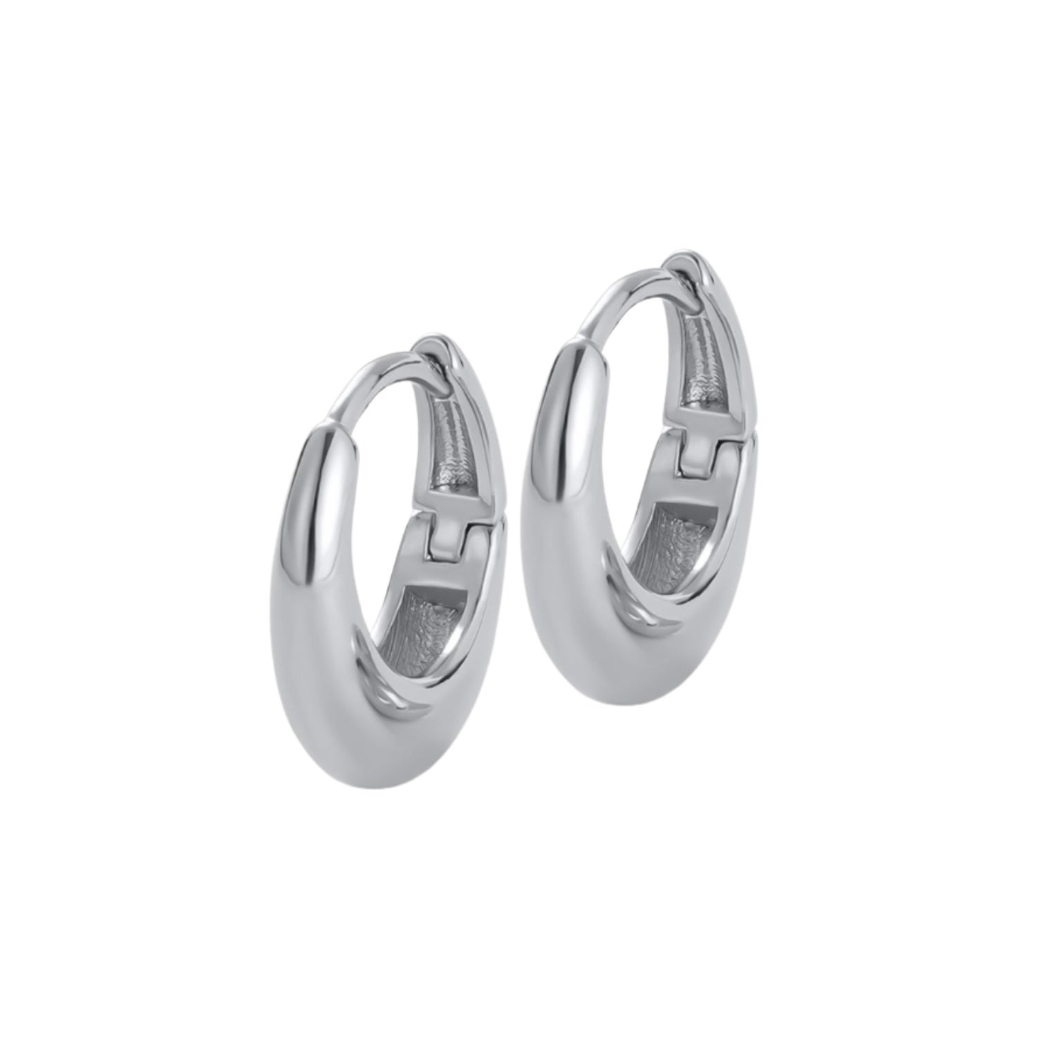 Cleo Hoop Earrings - Medium - Silver
