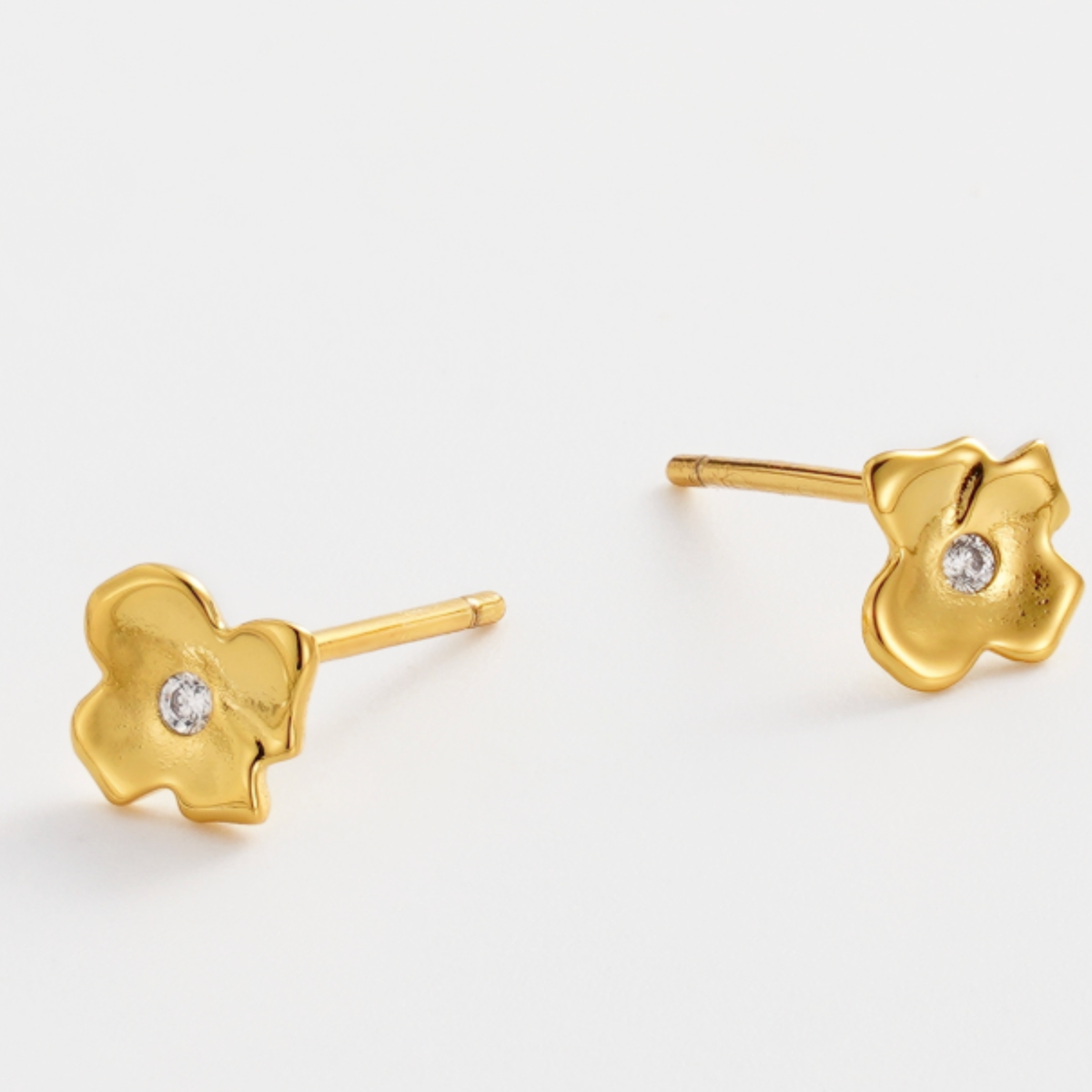 Fleur Stud Earrings - Gold
