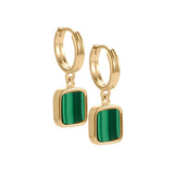 Malachite Hoops - Gold