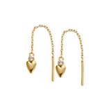 Abode Heart Threader Earring - Gold