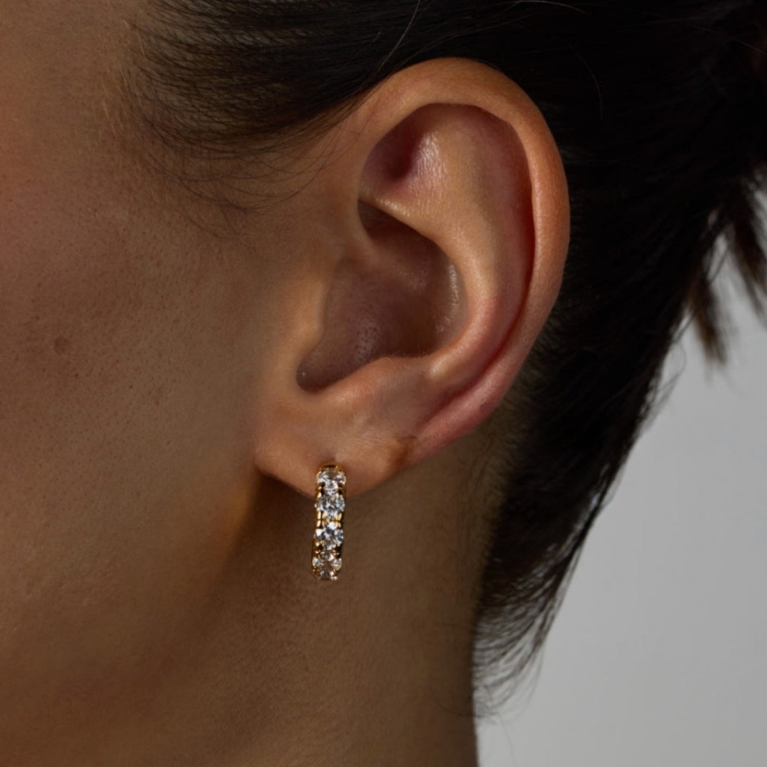 Hope Hoop Earrings - Silver