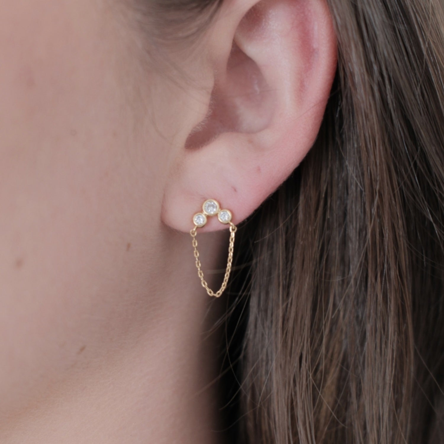 Tia Stud Earrings - Gold