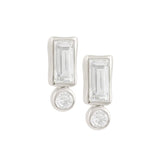 Vantage Topaz Studs - Silver