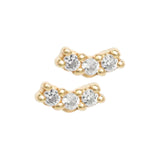 Contour Topaz Studs - Gold
