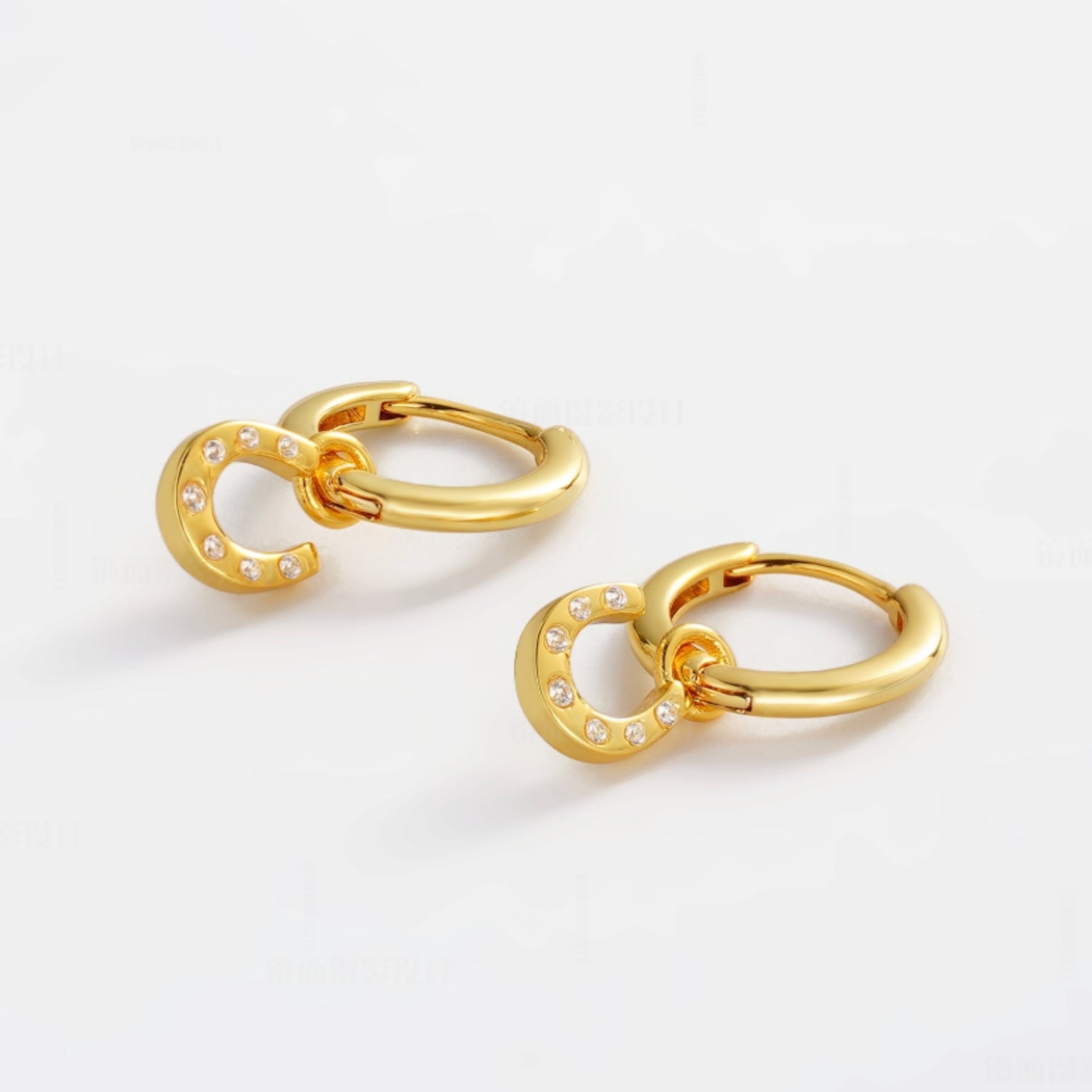 Lucky Hoop Earrings - Gold