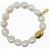 Pearl Bracelet - Gold Bean