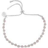 Double Bead W/ Love Bracelet - Silver