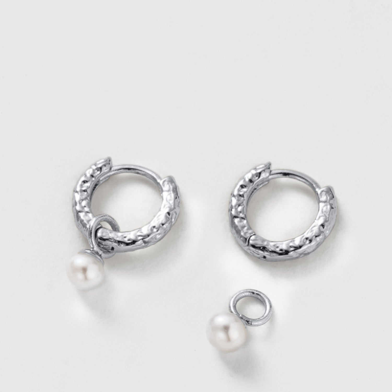 Emery Hoop Earrings - Silver