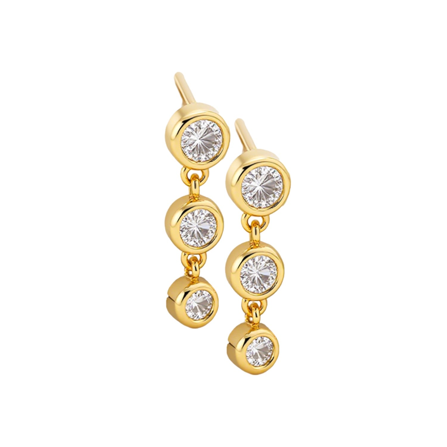 Abby Earrings - Gold/Clear