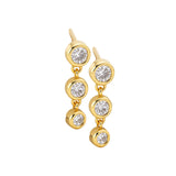 Abby Earrings - Gold/Clear