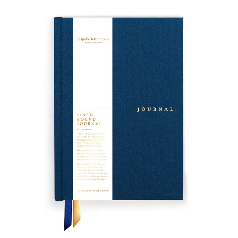 Linen Bound Journal - Navy